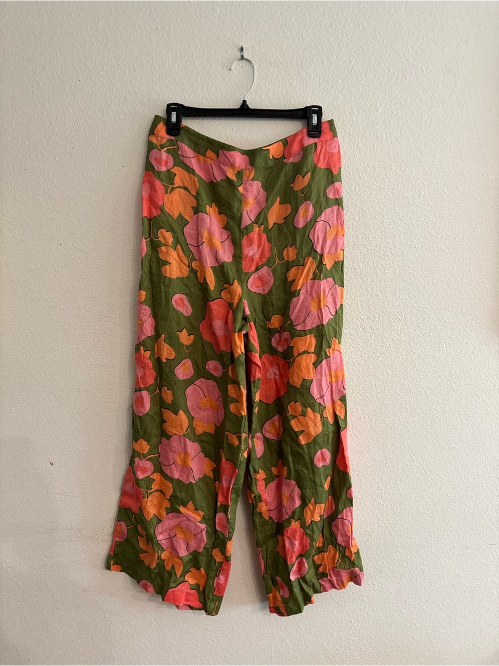 Magaschoni Spring Garden floral line wide leg pants